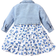Shein Baby Flap Pocket Denim Jacket & Floral Print Ruffle Hem Cami Dress