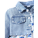 Shein Baby Flap Pocket Denim Jacket & Floral Print Ruffle Hem Cami Dress