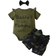 Shein Baby Girl Graphic Ruffle Trim Bodysuit - Camo Print