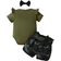 Shein Baby Girl Graphic Ruffle Trim Bodysuit - Camo Print