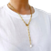 ANNEBRAUNER Link Necklace - Gold/Pearl