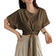 Shein DAZY Solid Batwing Sleeve Knot Hem Tee Summer