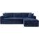 Jennifer Taylor Brenley 110.5 RAF in-a Box Sectional Twilight Navy Blue Chenille Sofa 110.5" 2pcs 4 Seater