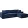Jennifer Taylor Brenley 110.5 RAF in-a Box Sectional Twilight Navy Blue Chenille Sofa 110.5" 2pcs 4 Seater