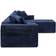 Jennifer Taylor Brenley 110.5 RAF in-a Box Sectional Twilight Navy Blue Chenille Sofa 110.5" 2pcs 4 Seater