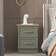 August Grove Feya 2 Drawer Kale Green Bedside Table 38.8x39cm