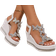 Shein Womens High Heel Wedge Sandals New Style Waterproof Platform Fashionable Butterfly Decoration Rhinestones Popular Among Girls