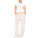 Bershka Tie Waist Wide Leg Linen Rich Trousers - Sand