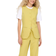 Only High Neck Waistcoat In Butter - Citron