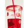 H&M Patterned plastic mug straw Red Travel Mug