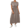 Shein Womens Summer Casual Solid Color Drawstring Waist Dress