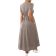 Shein Womens Summer Casual Solid Color Drawstring Waist Dress