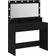 vidaXL Med LED-Lampor Svart Ek 100 x 41 x 135 cm Sminkbord 41x100cm