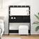 vidaXL Med LED-Lampor Svart Ek 100 x 41 x 135 cm Sminkbord 41x100cm