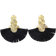 Shein 1pair Exaggerated Geometric Circle & Tassel Dangle Earrings With Bohemian Style Fan Shape For Women