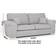 Wade Logan Picadilly 2 Sofa 186cm 2 Seater