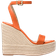 Michael Kors Leighton Leather Wedge Sandal - Orange
