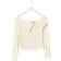 Gina Tricot Off Shoulder Rib Top - Cremefarvet
