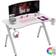 Homcom Gaming Desk Racing Style Office Ergonomic Computer Table Workstation with RGB Lights, Cup Holder, Controller, 1200x660x960mm