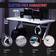 Homcom Gaming Desk Racing Style Office Ergonomic Computer Table Workstation with RGB Lights, Cup Holder, Controller, 1200x660x960mm