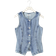 Gina Tricot Sleeveless Sculpted Denim Waistcoat - Lightwash Blue