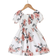 Shein Young Girl Floral Print Short Sleeve ALine Dress With Pockets For Summer
