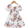 Shein Young Girl Floral Print Short Sleeve ALine Dress With Pockets For Summer