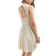 ASOS DESIGN Crinkle Racer Mini Dress with Open Back - Stone