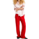 Lindex Bella Straight Trousers - Dark Red