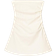 Bershka Stretch Gathered Mini Dress with Bandeau Neckline - Cream