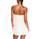 Bershka Stretch Gathered Mini Dress with Bandeau Neckline - Cream