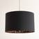 ValueLights Oasis Small Black Fabric Ceiling Light 20.5 x 30.5 x 30.5 cm Shade