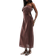 ASOS Linen Bandeau Midi Sundress - Chocolate