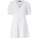 Gina Tricot Long Sleeve Broderie Anglais V Neck Graduation Mini Dress - Off White