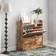 Homcom Narrow Cabinet Farmhouse Rustic Brown Shoe Rack