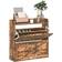 Homcom Narrow Cabinet Farmhouse Rustic Brown Shoe Rack