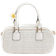 River Island Rectangle Raffia Bowler Bag - White