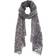 Besos Snake Print Scarf - Medium Grey/Blue