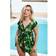 Yours Floral Print Swim Dress - Black