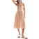 ASOS Linen Button Through Midi Dress with Pockets - Terracotta