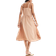 ASOS Linen Button Through Midi Dress with Pockets - Terracotta