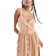 ASOS Linen Button Through Midi Dress with Pockets - Terracotta