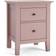 Dunelm Lynton 2 Drawer Pink Bedside Table 40x49cm