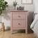Dunelm Lynton 2 Drawer Pink Bedside Table 40x49cm