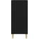 vidaXL Skåp För Skivor Svart Ek 84,5 x 38 x 89 cm Konstruerat Trä Förvaringsskåp 84.5x39cm
