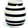 Kähler H20 cm Omaggio Originaldesign mit handgemalte Streifen schwarz Vase 20cm