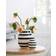 Kähler H20 cm Omaggio Originaldesign mit handgemalte Streifen schwarz Vase 20cm