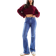 ASOS DESIGN Mid Rise Flare Jeans - Navy