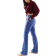 ASOS DESIGN Mid Rise Flare Jeans - Navy