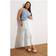 Yours Cotton Tiered Maxi Skirt - White